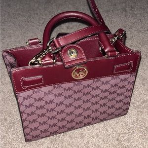 Micheal Kors Burgundy Cross Body - SMALL